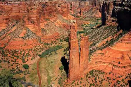 Picture of Spider Rock at Canyon De Chelly Arizona