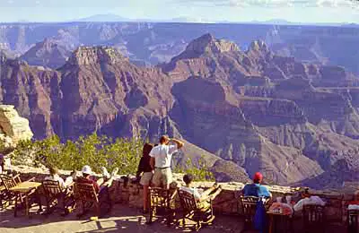 View of the Grand Canyon from the Grand Canyon Lodge at the North Rim