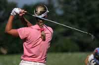 Lady Golfer Swinging