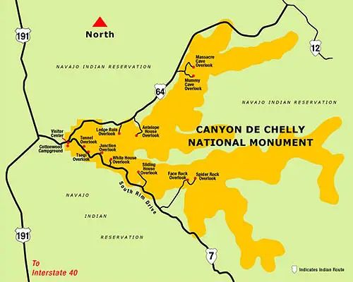 Canyon de Chelly Map
