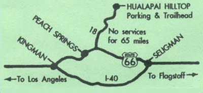 Map To Hualapai Hilltop Trailhead