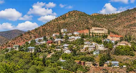 Historic Jerome Arizona on Cleopatra Hill overlooking the Verde Valley