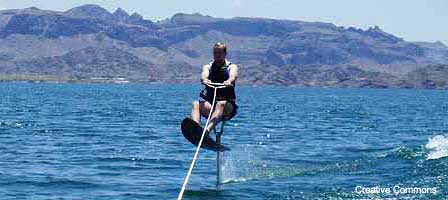 Water skiing on Lake Havasu at Lake Havasu State Park