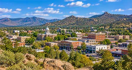 Historic Whiskey Row in downtown Prescott Arizona