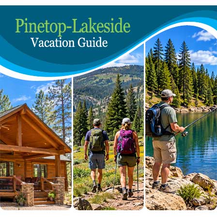 Pinetop-Lakeside Arizona vacation guide featuring mountain scenery, cabins, outdoor recreation and local attractions