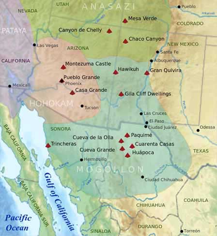 Ancient Civilization Map - Western US