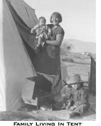 Family Living In Tent