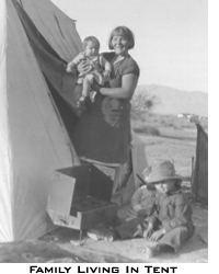Family Living In Tent Family Living In Tent