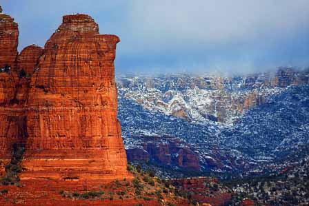 Photo Of Coffee Pot Rock from Airport Mesa Overlook