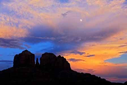 Moonrise over Cathedral Rock