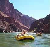 Rafts on a Grand Canyon Rafting Trip