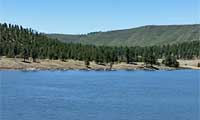 Luna Lake in the mountains and pine forests near Alpine Arizona