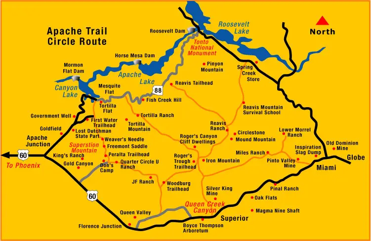 Apache Trail Map