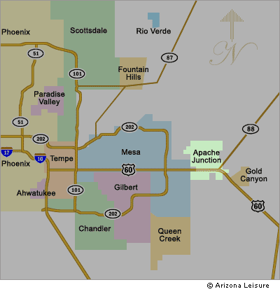 Area Map of Apache Junction, Arizona