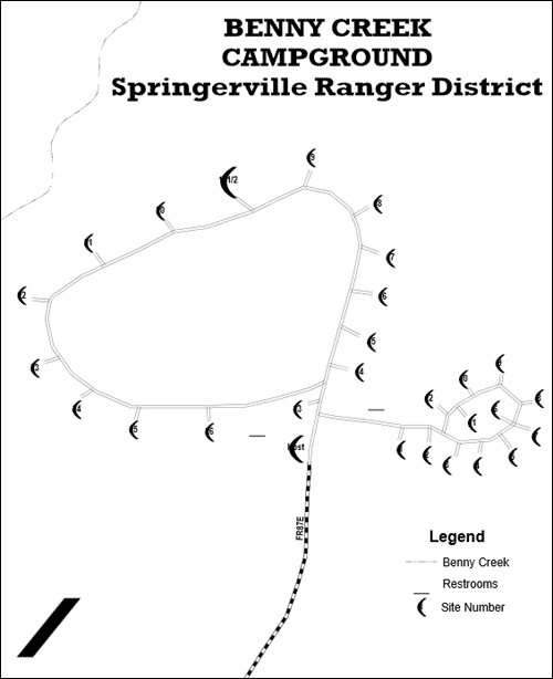 Map Diagram of Benny Creek RV Campground