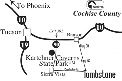 Location of Kartchner Caverns State Park