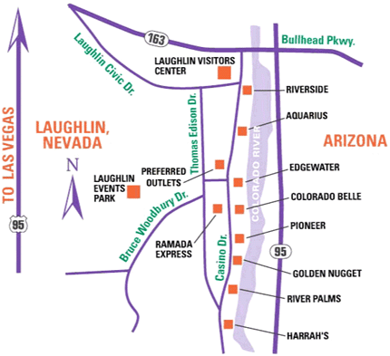 Map of Laughlin Nevada
