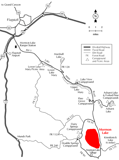Mormon Lake Map