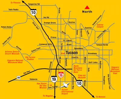 Tucson Area Map