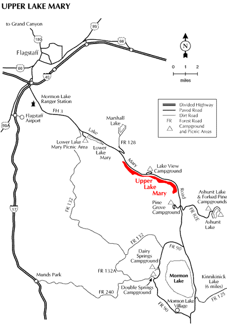 Upper Lake Mary Map