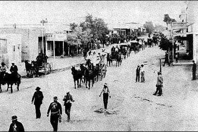 Picture of Allen Street, Tombstone, Arizona in 1881