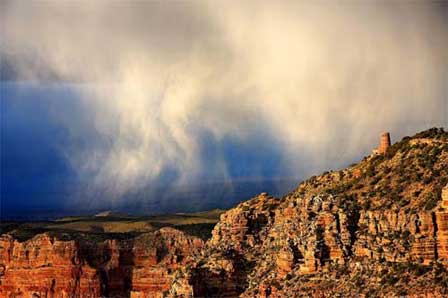 iew of Watchtower at Desert View From Navajo Point Overlook